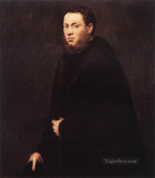  Italian Oil Painting - Portrait of a Young Gentleman Italian Renaissance Tintoretto